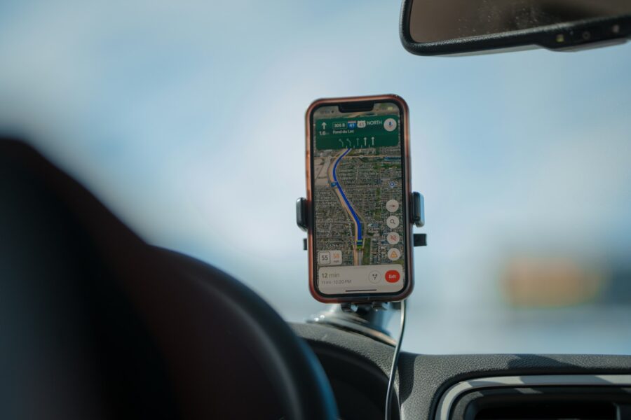Navigation screen dashboard map