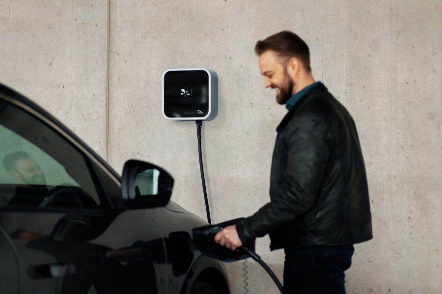 Electric car charging garage wallbox cable