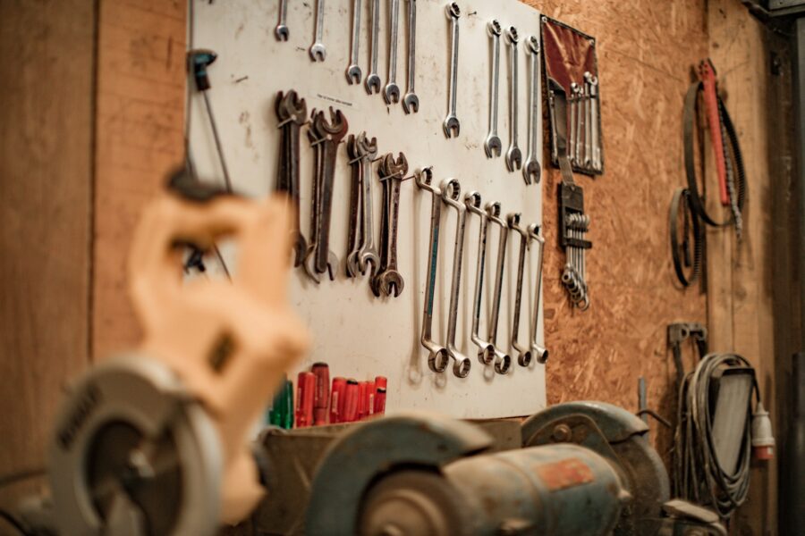 Electric car maintenance garage tools