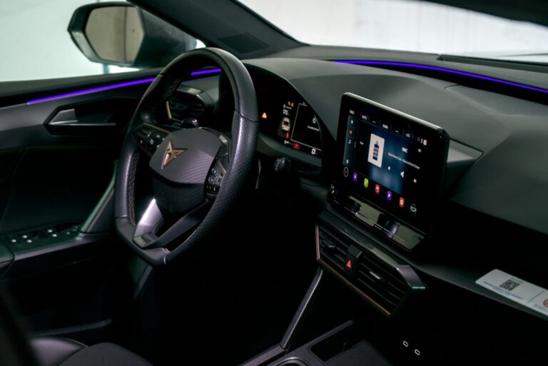 Interior dashboard touchscreen