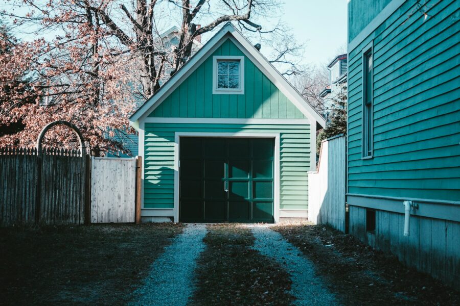 Electric car connected house garage