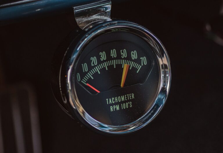 Battery gauge dashboard closeup