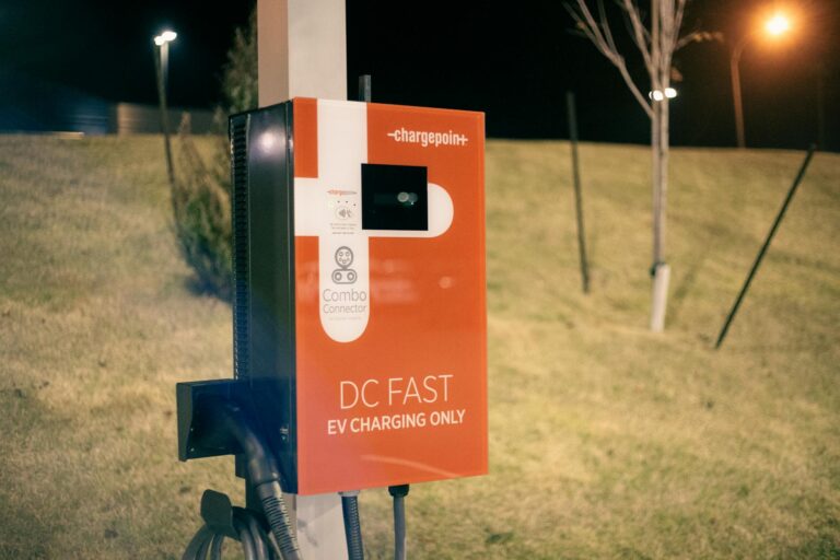 Electric van depot night charging