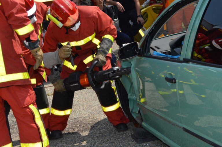 Electric vehicle damaged