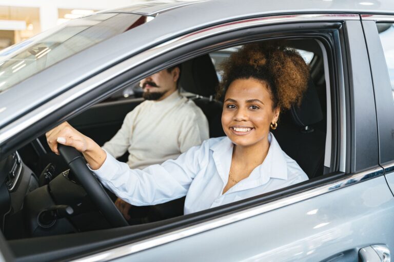 Family test driving