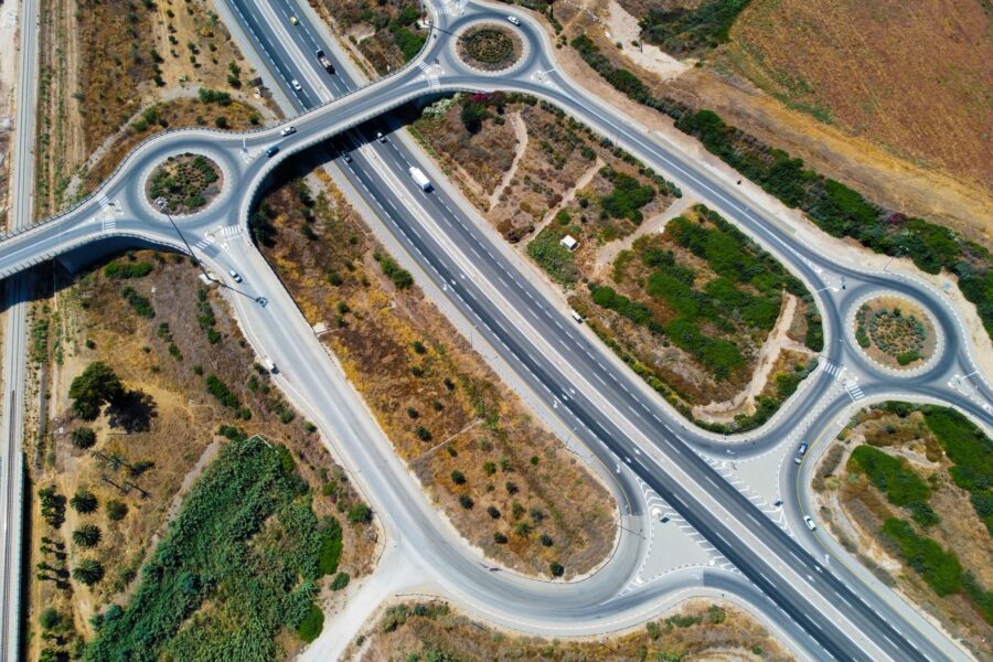 Modern highway connected