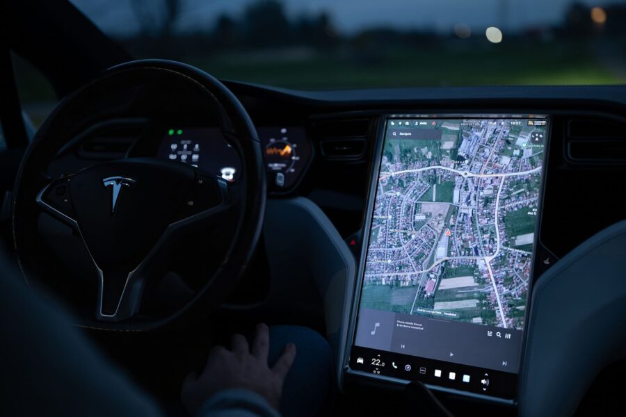Electric car interior