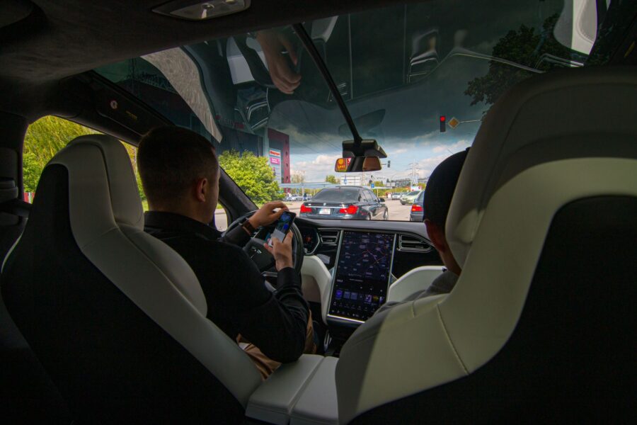 Electric car interior