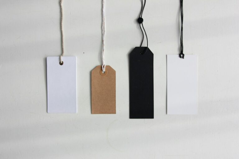 Showroom price tags