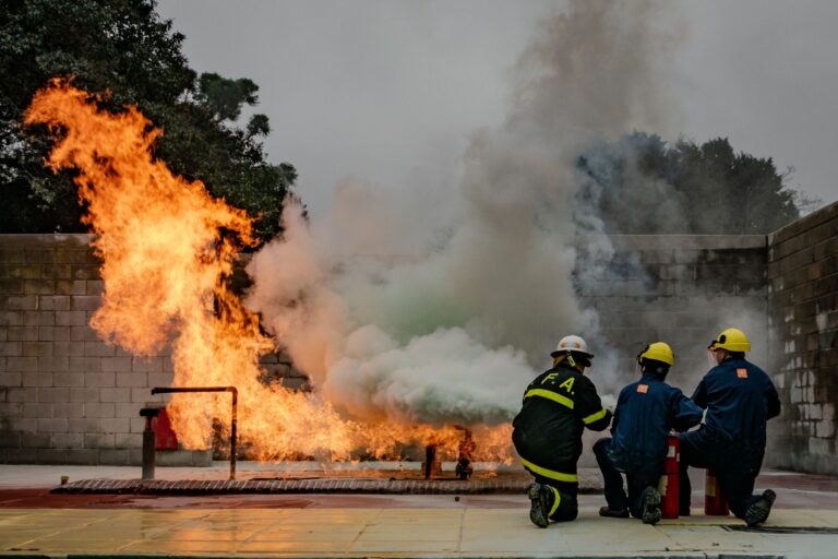 Firefighters training electric