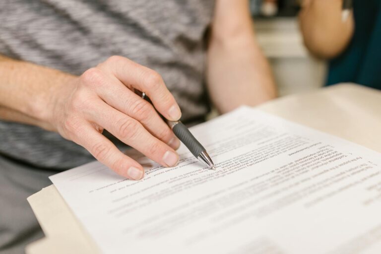 Driver signing lease paperwork