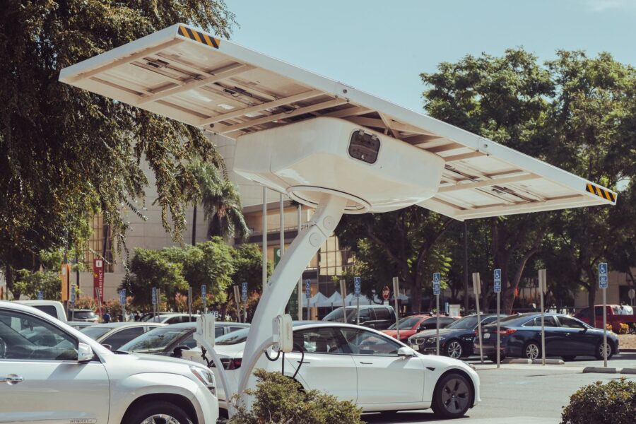 Parked electric cars