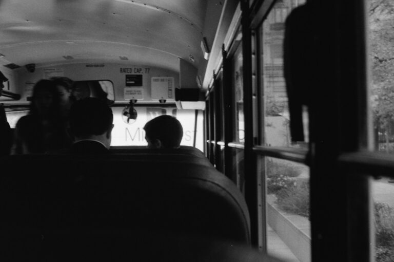 School bus interior