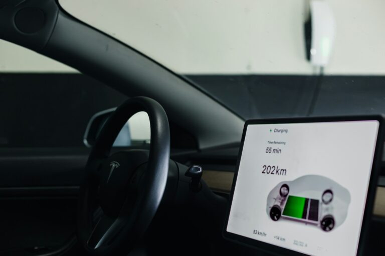 Battery dashboard display fast charging station highway