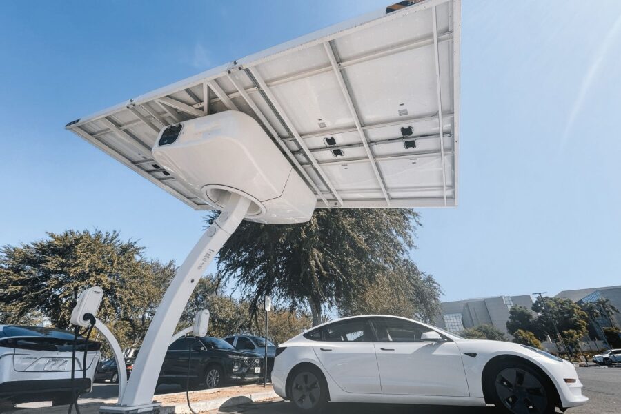 Electric bus depot
