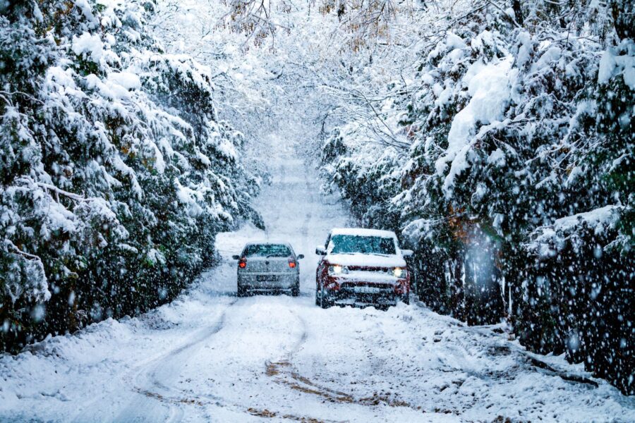 Electric car snow