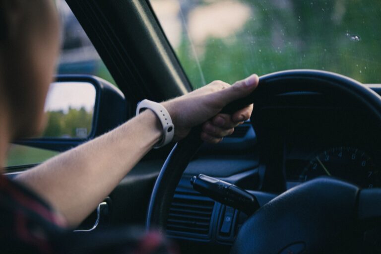 Driver using car