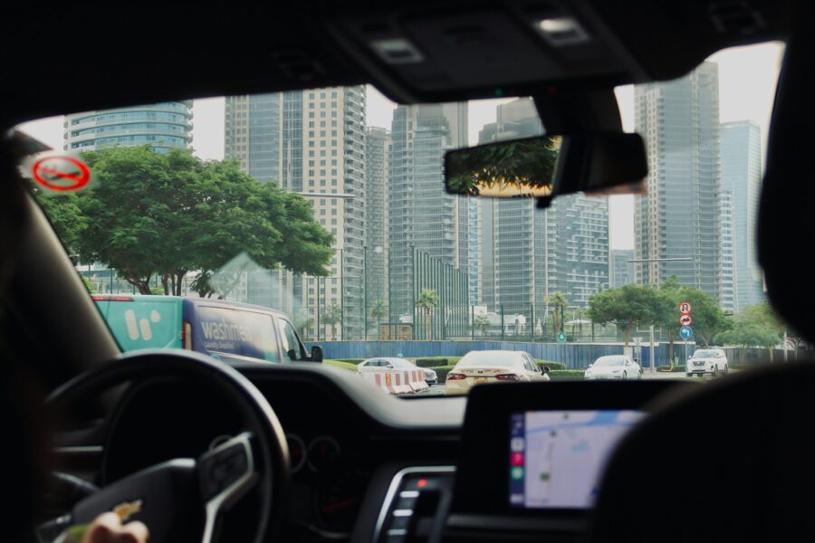 Electric car interior