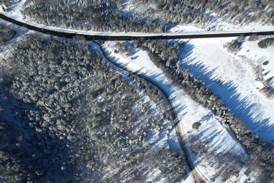 Highway aerial view
