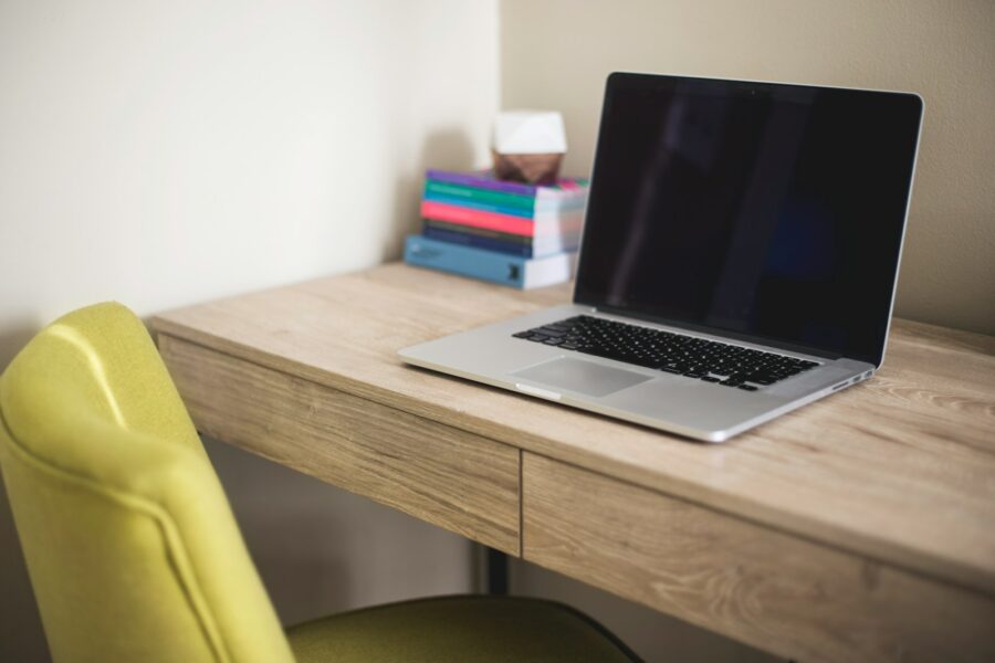 Organized backpack desk