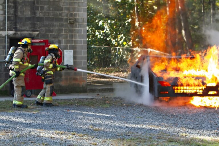 Firefighters training electric