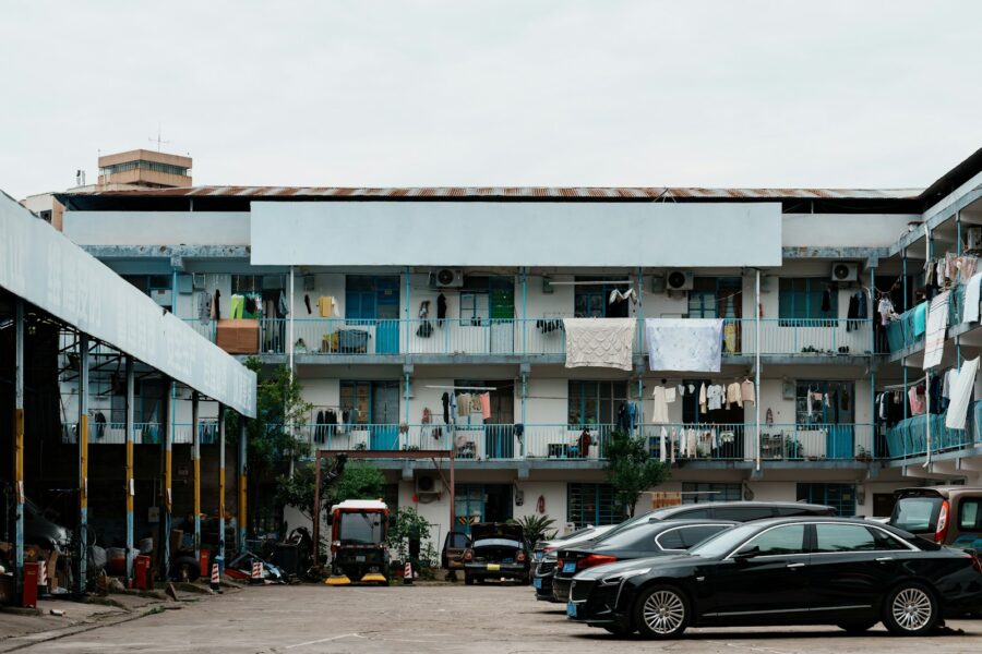 Apartment parking garage