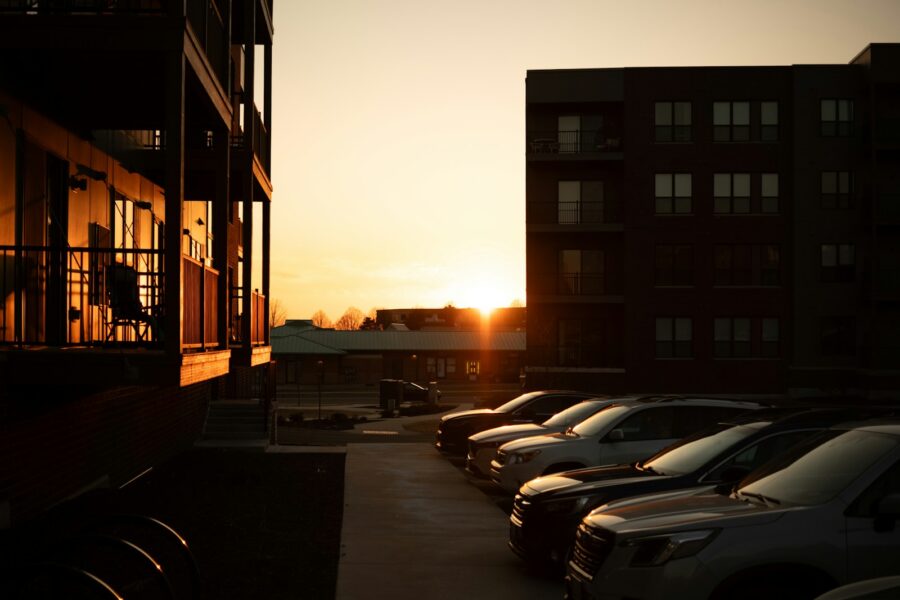 Apartment parking garage