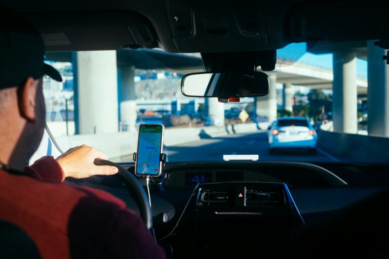 Driver using touchscreen