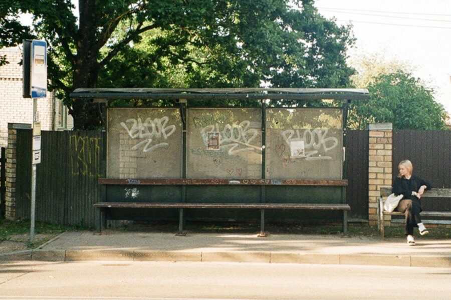 Person waiting bus