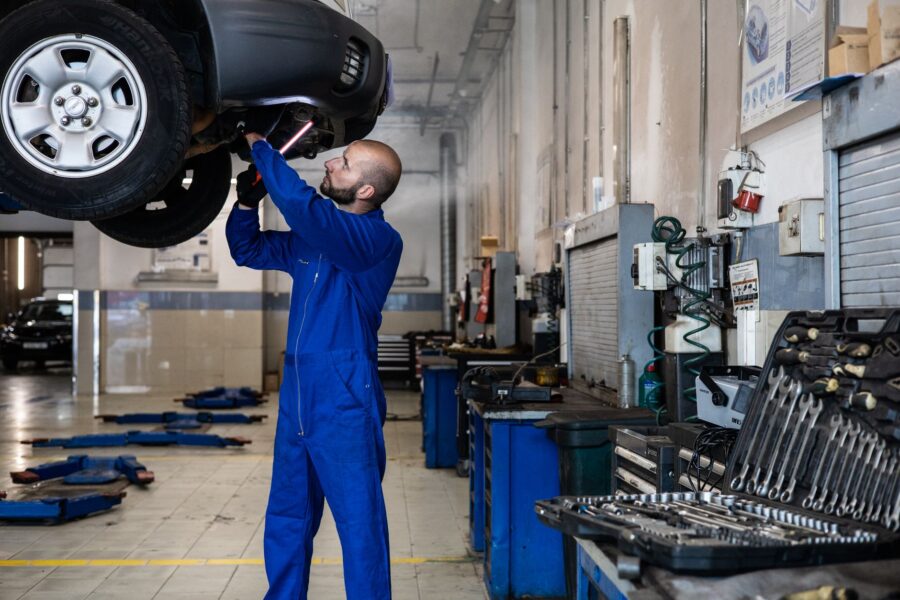 Electric car workshop